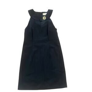 Michael Kors Dress Womens Size 6 Black Sleeveless Halter Neck Keyhole Front